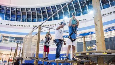 Take part in The Ultimate Challenge obstacle course at Marina Mall. Courtesy Marina Mall