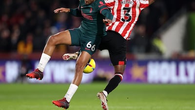 Trent Alexander-Arnold 6: Switched off as Yoane Wissa headed home Brentford’s second goal. Stunning left footed delivery for Liverpool’s first. Getty
