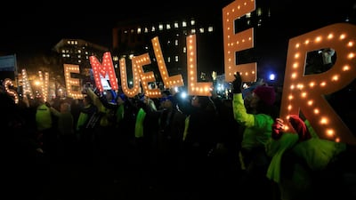 Protesters gathered in front of the White House in Washington and in cities across the US. AP