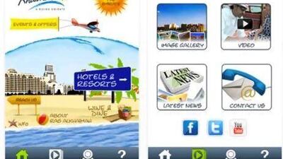 The Ras Al Khaimah tourism app for iPhone.