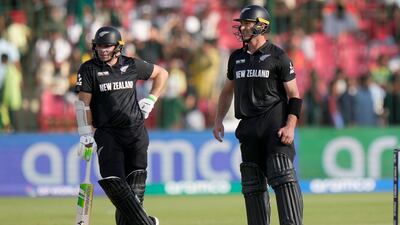 Tom Latham, left, and Will Young both scored centuries in Karachi. AP