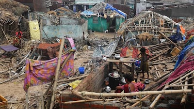 Puri in the eastern Indian state of Odisha was struck by Cyclone Fani last week. Dibyangshu Sarkar / AFP