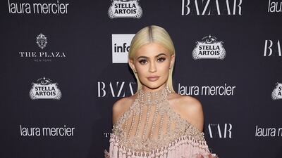 Kylie Jenner, in tasselled Balmain, attends Harper's Bazaar celebration of 'Icons By Carine Roitfeld' at The Plaza Hotel on September 9, 2016 in New York City. AFP