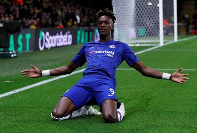 Tammy Abraham fell out of favour at Chelsea before moving to Roma last summer. Reuters