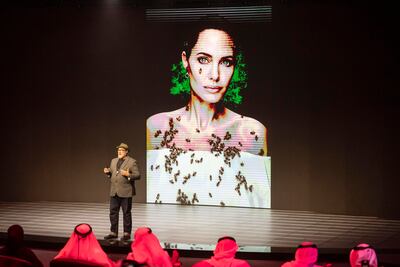 Dan Winters speaks at the opening of the Xposure International Photography Festival. Antonie Robertson / The National