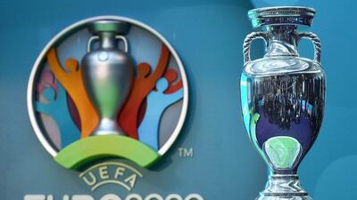 The European Championship trophy during unveiling of the EURO 2020 tournament and the host city logo in the City Hall in London, England on September 21, 2016. Facundo Arrizabalaga / EPA