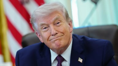 US President Donald Trump in the Oval Office on Tuesday. Bloomberg