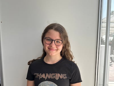 Marleen Woehl puts an emphasis on schools’ role in educating children on the right and wrong decisions made in fighting climate change. Rana Afifi / The National