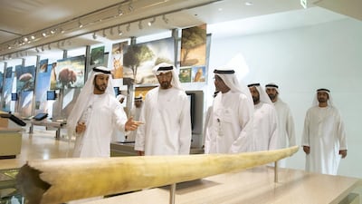 Sheikh Mohamed tours the SZDLC. Mohammed Al Blooshi