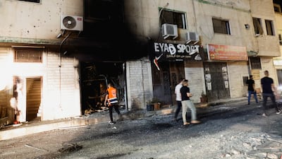 A burnt-out building after the Israeli assault. Reuters