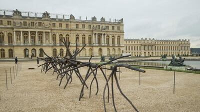 Space of Light, a bronze sculpture by Italian artist Giuseppe Penone in an exhibition at Chateau de Versailles, France. Courtesy Rindoff / Charriau / WireImage