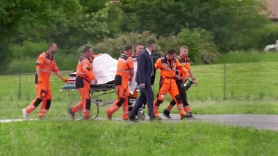 Robert Fico was flown to hospital after being shot in the stomach. Reuters
