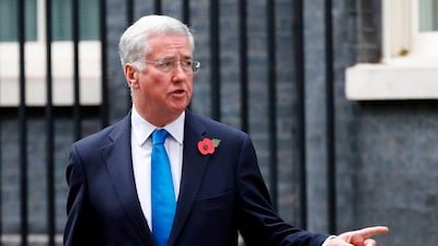 Sir Michael Fallon, former UK defense secretary, will advise Investcorp on its global growth strategy. AFP