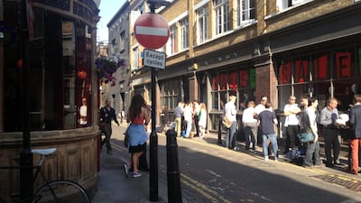 In Shoreditch, tech companies sit side by side with new restaurants, cafes and shops. Jose Berengueres for The National