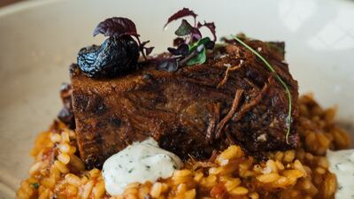 Beef brisket risotto at Publique.