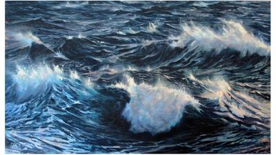 ‘Choppy waters’ is the finalised version of the sketch ‘Study for choppy waters’. Courtesy Matt Ryder