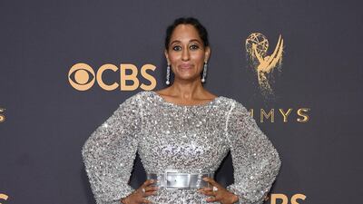 Tracee Ellis Ross wore a bedazzling, feather-adorned design by Chanel Haute Couture. Jordan Strauss/Invision/AP
