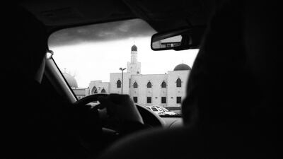 Driving to Friday prayers, The Mosque Foundation, Illinois.