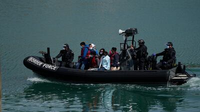 A drive to 'stop the boats' carrying illegal migrants over the English Channel is at the heart of Rishi Sunak's election campaign. AP