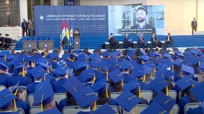 Graduates attend the 2022 commencement with a sense of hope. Photo: Screengrab