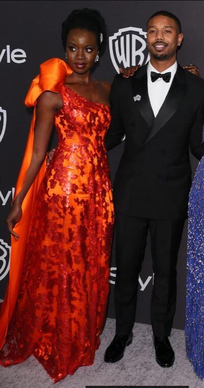 Lupita Nyong'o and Michael B Jordan. AP