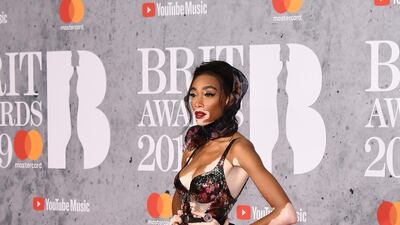 Winnie Harlow in Elie Saab. Photo: Getty