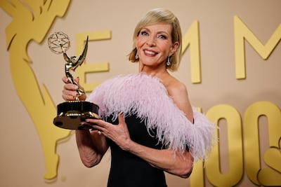 Allison Janney with her Outstanding Supporting Actress in a Drama Series Emmy for The Diplomat. Reuters