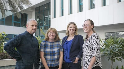 Nick Leech, Amanda Dale, Stacie Overton Johnson and Melinda Healy share their stories of getting back on the fitness track after suffering injuries or complications during their Haddins workout challenge. Mona Al Marzooqi / The National