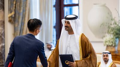 Abdulla bin Touq Al Mari, UAE Minister of Economy and Kim Yong-sun, South Korea's Minister of Intellectual Property