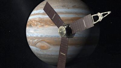 The Juno spacecraft above the planet Jupiter. NASA / JPL-Caltech via AP