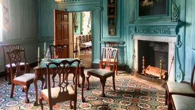 One of the most striking spaces in George Washington's home, Mount Vernon, the dining room is part of the original house, built in 1734. Photo by Matt Briney on Unsplash