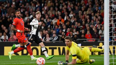 SUBS: Timo Werner (On for Hoffman 46’) 7: Half-time introduction and made immediate impact. But should have put Germany two-up after superb work from Musiala but scuffed ball wide of target with finish that will be familiar to Chelsea fans. Reuters