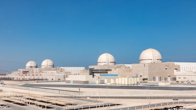 The four reactors at the Barakah nuclear site.