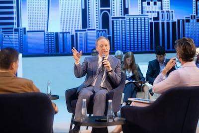 Brad Smith, Microsoft vice chairman and president, speaks at the summit. Ruel Pableo for The National