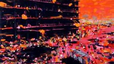 Untitled (Bomb 2005 #3), depicts the blast that killed the former Lebanese prime minister Rafik Hariri.