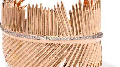 Palma Leaf 18-karat rose gold diamond cuff, Dh122,000, Dezo by Sara Beltran on Net-a-Porter