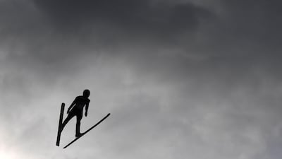 Pius Paschke from Germany soars in the air during his training jump of the Four-Hills Ski Jumping tournament in Innsbruck, Austria. AFP