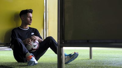 The rising star of UAE football, Ali Saleh. Chris Whiteoak / The National