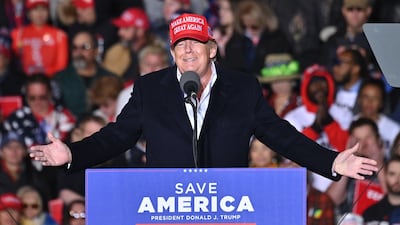 Former US president Donald Trump in full campaign mode. AFP