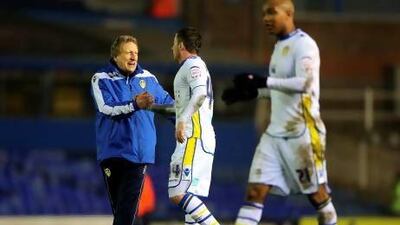 Manager Neil Warnock, left, is in the last year of his contract at Leeds. Nick Potts / PA