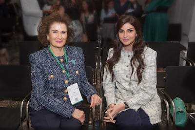 Haifa Al Kaylani and Masdar's Dr Lamya Fawwaz at Cop28 in Dubai. Photo: Masdar