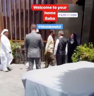 'Salt Bae' shared this moment on his Insta story this week