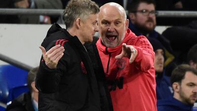 Solskjaer and Phelan talk tactics. Reuters