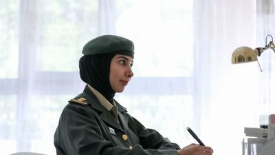 After graduating from high school, First Lt Al Dhaheri underwent intense military training for four months, before enrolling at Abu Dhabi University to study chemical engineering. Khushnum Bhandari / The National