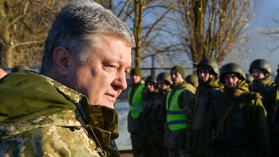 Petro Poroshenko claimed Russian president Vladimir Putin lived in a fantasy world and saw Ukraine as a colony (EPA)