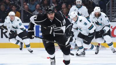 Milan Lucic of the Los Angeles Kings skates in the Western Conference play-offs against the San Jose Sharks. Andrew D. Bernstein / Getty Images