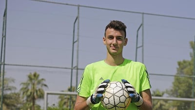 Jassem Koleilat, at 16 years old, has signed a contract to play for a club in France's second division. Jeffrey E Biteng / The National / June 3, 2016