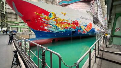 The 'Global Dream' was around 72 per cent complete when MV Werften closed. AFP
