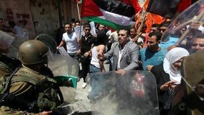 In Hebron, around 200 protesters took part in a rally, including foreign activists to mark the 45th anniversary of the Six Day War.