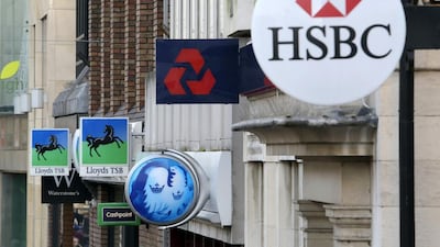 Banks outside the UAE such as HSBC and Lloyds can be practical for mobile expatriates managing their money. Chris Ratcliffe / Bloomberg